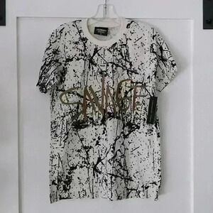 Legendary Status T-Shirt - Slim Fit - Cream w/Brown - Size: S